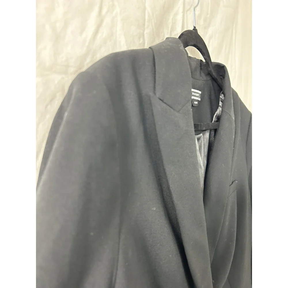 Basque Womans Blazer Jacket Size 18 Black 1 Button Long Sleeve - Picture 3 of 10